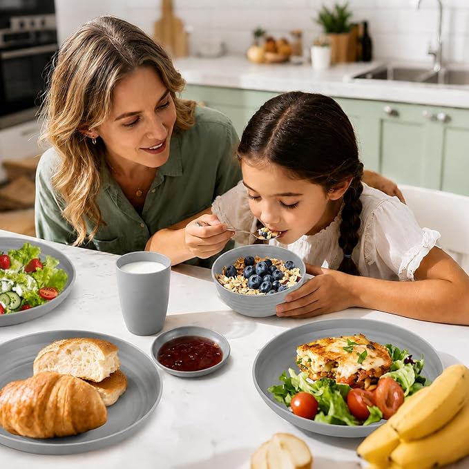 Kids Wheat Straw Dinnerware Sets - Image 2