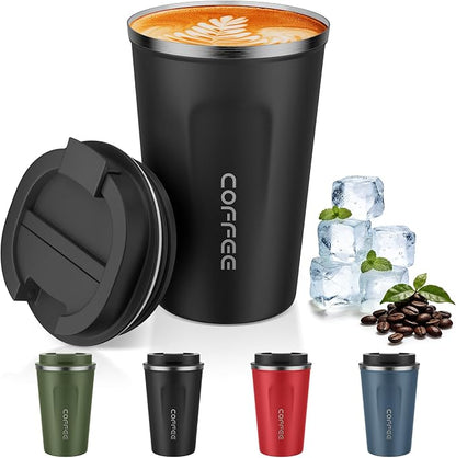 MOMSIV 12oz Travel Coffee Mug, Insulated Coffee Cup by MOMSIV