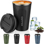 MOMSIV 12oz Travel Coffee Mug, Insulated Coffee Cup by MOMSIV