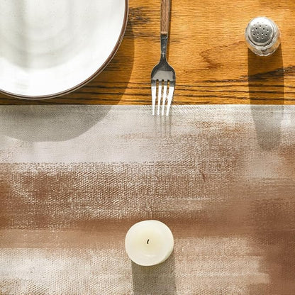 Artoid Mode Brown Abstract Modern Art Table Runner, Seasonal Farmhouse Style - Image 7
