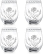 Joeyan Hand Blown Etched Stemless Wine Glasses, Carved Red and White Wine by JoeyanHousehold