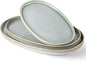 theterra Ceramic Serving Platter, 15.6"/14.4"/12.2" Oval Serving Dishes for Entertaining, Oven Safe, Microwave Safe, Serving Plates Set of 3 for Wedding, Party, Turkey, Desert Sage