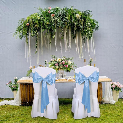 Baby Blue Table Runners 16 Pack 12x108 inch Silk Satin Smooth Fabric | Satin - Image 3
