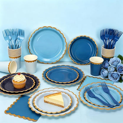 Blue Plates and Napkins Party Supplies - Image 4