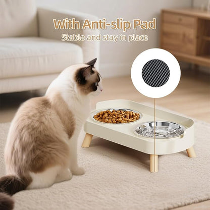 Elevated Cat Bowl, Raised Cat Food and Water Bowl Set - Image 5