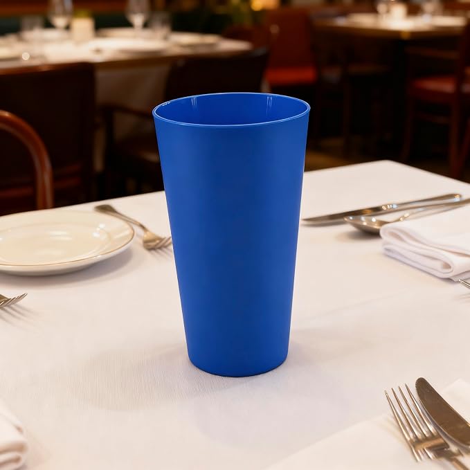32 oz Plastic Cups Large Reusable set 12, Plastic Tumblers Vibrant | Food Grade - Image 4