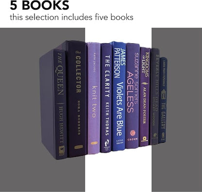 Real Books by Color® (Set of 5, Purple) Decorative Bookshelf Home Decor Shelf Styling Photo Prop