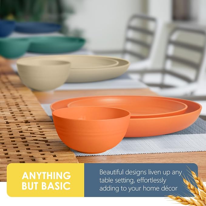Teivio 32-Piece Plates and Bowls Sets - Image 6