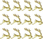 Christmas Gold Deer Napkin Rings Set of 12 by Kintyno