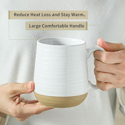 Hasense Coffee Mugs Set of 6, 15 oz Ceramic Coffee Cups - Image 5