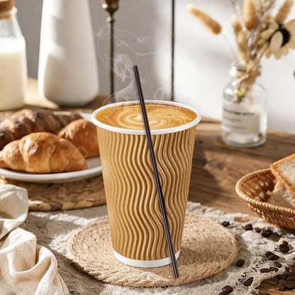 Lamosi 500 Pack 16 oz Disposable Coffee Cups - Image 4