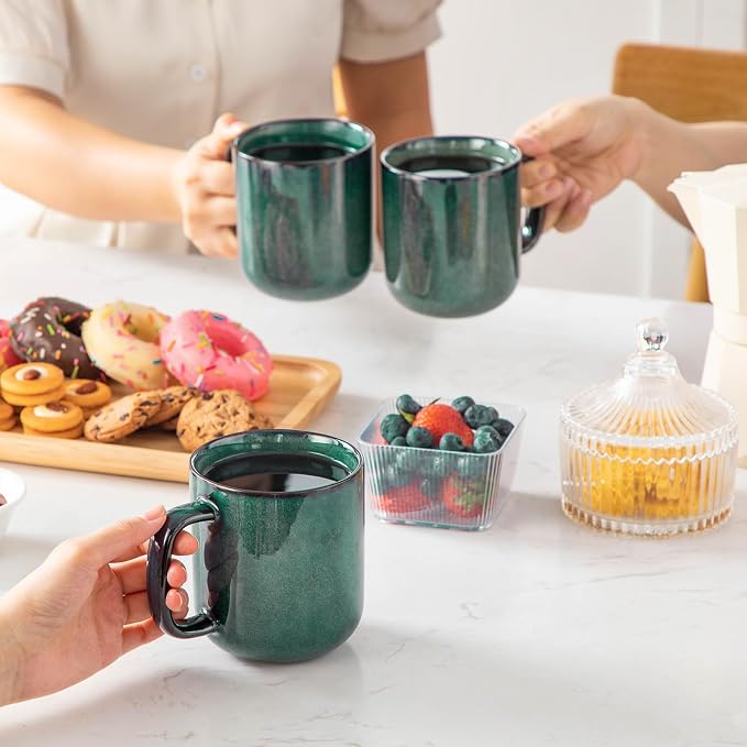 vancasso STARRY Coffee Mugs Set, 16 oz Ceramic Coffee Cups - Image 7