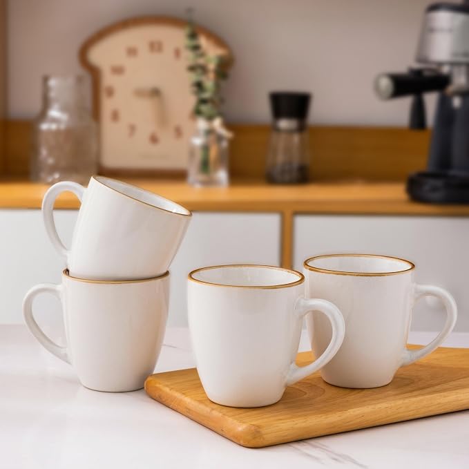 GBhome Ceramic Coffee Mugs Set of 4, 12oz Stoneware Coffee Mugs Set - Image 6