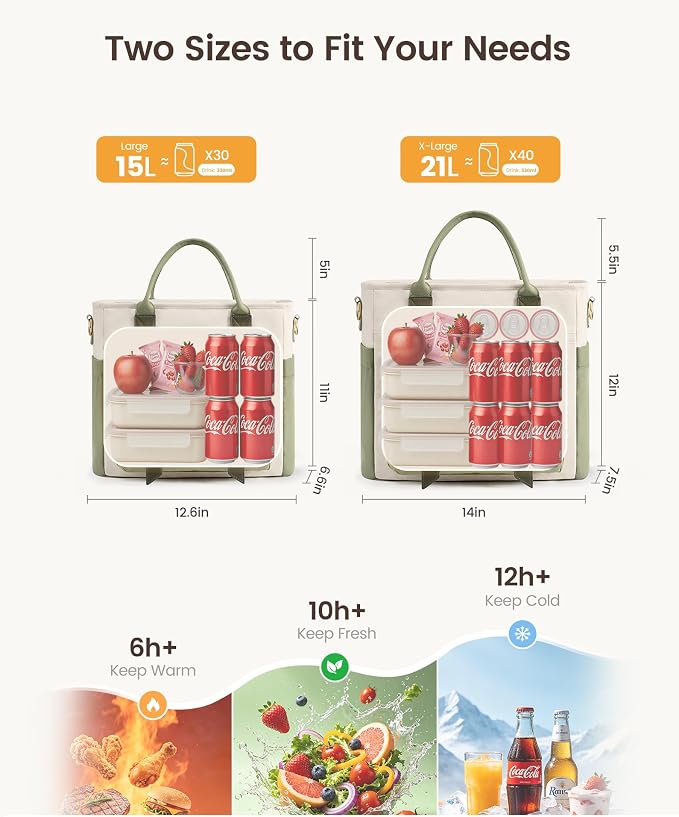 LOVEVOOK Insulated Lunch Bag Women, Large Adult Lunch Box, Women Lunch Tote | - Image 6