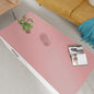 Leather Table Cover,1.8mm Thick,24x48 Inch Desk Cover,Large Desk Mat,Table Protector,Table Cover Protector,Dining Table Cover Protector,XL Desk Mat(Pink+Silvery,24x48)
