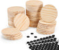 46Pcs Unfinished Wood Coasters-4" Unfinished Natural Wood Slices by Hanber