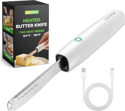 NutriChef Heated Butter Knife | Rechargeable Cordless Heating Butter Spreader by NutriChef%E2%84%A2Kitchen