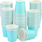 Wuadua 100 Pack 3 oz Blue Espresso Paper Cups - Sturdy and Leak-Proof for Parties, Events, Office, Home Use Disposable Mouthwash Cups - Ideal for Hot/Cold Drinks, Smooth Rim Design, Eco-Friendly