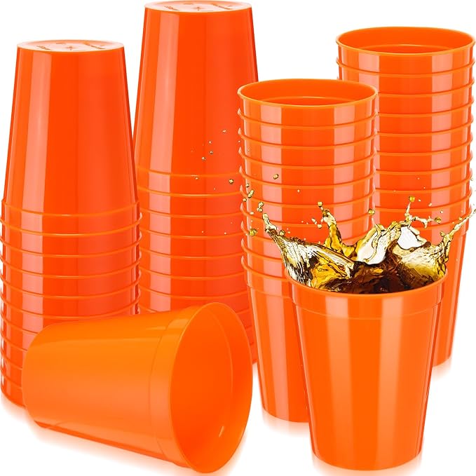 Yungyan 50 Pack 16 oz Stadium Cups Reusable Plastic Cups Blank Drink Stadium by Yungyan