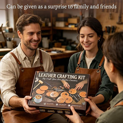 Nitlak Leather Crafting Kit, Leather Working Tools, Coaster Making Kit | - Image 7