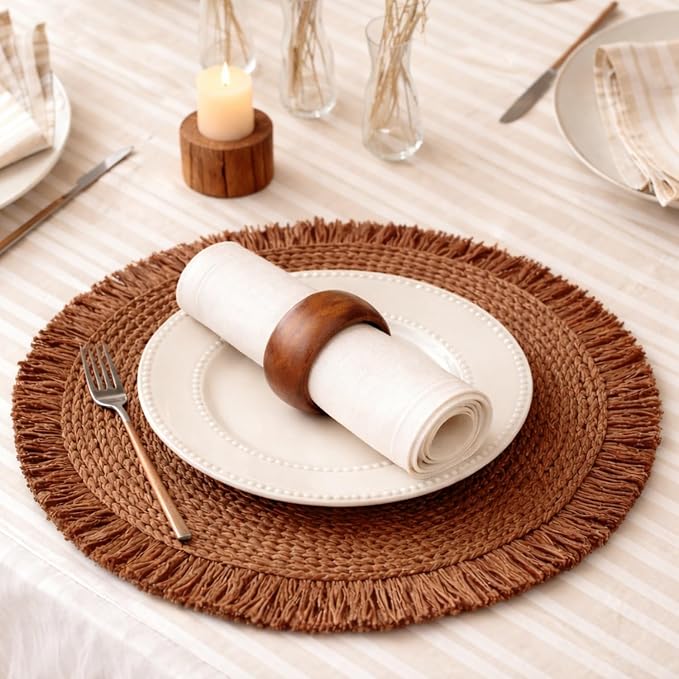 Classic Handmade Napkin Rings Set, Dining Table Holders - Image 5