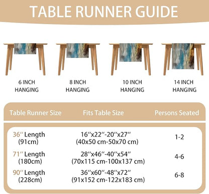 Teal Black and Brown Table Runners Rustic Farmhouse Linen Table Runners - Image 6