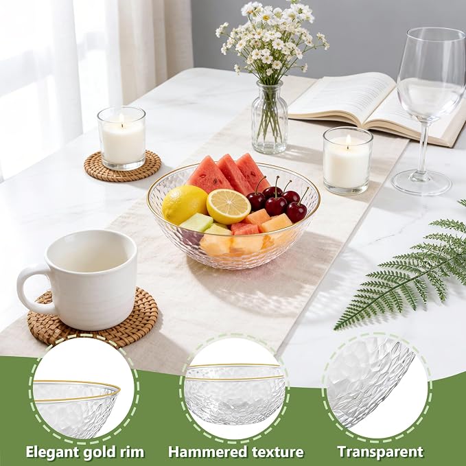 Tinybee 50 Pack Clear Plastic Bowls - Image 6