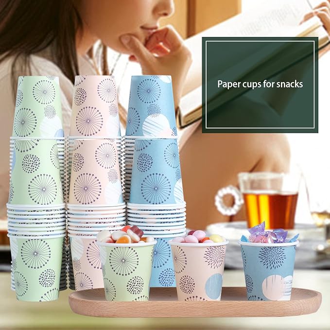 Clawsoff 300 Pack 5 oz Paper Cups Small Disposable Mouthwash Bathroom Cups | - Image 9