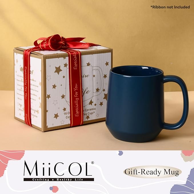 Miicol Ceramic Coffee Mug, 16 oz Large Coffee Cup, Tea Mug - Image 9