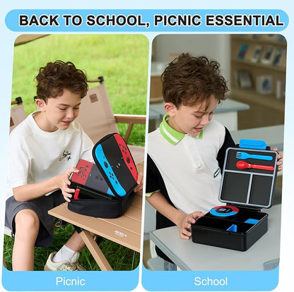 Gamer Bento Lunch Box for Kids, 60 OZ Kids Lunch Box - Image 6