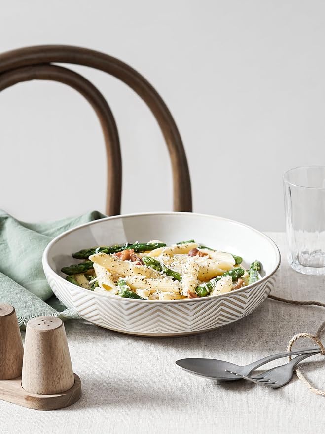 LE TAUCI Pasta Bowls 46oz, Large Salad Bowl, Ceramic Serving Plate, - Image 2