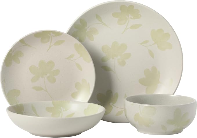 Gibson Home Admiral Hall Plates and Bowls Set, 16-Piece Floral Dinnerware Set - Image 9