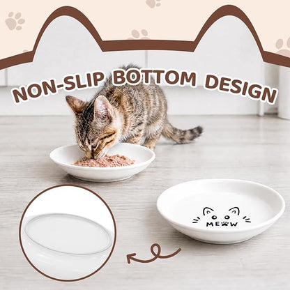 YINEYA 6 Pack Cat Food Bowls, Anti Whisker Fatigue Ceramic Cats Dishes Set - Image 4
