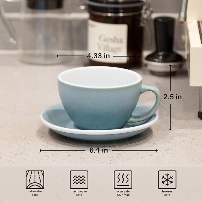 Loveramics Matt Cappuccino Cup, 10 oz Ceramic Latte Art Mug - Image 2