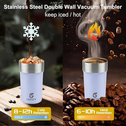 17oz Insulated Travel Coffee Mug, Stainless Steel Cup - Image 3
