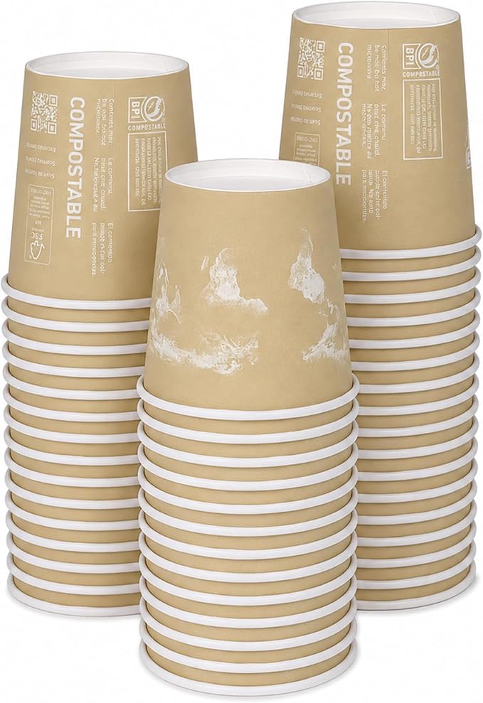 ECO PRODUCTS Compostable Disposable World Art 4oz Espresso Coffee Cups by Eco-Products