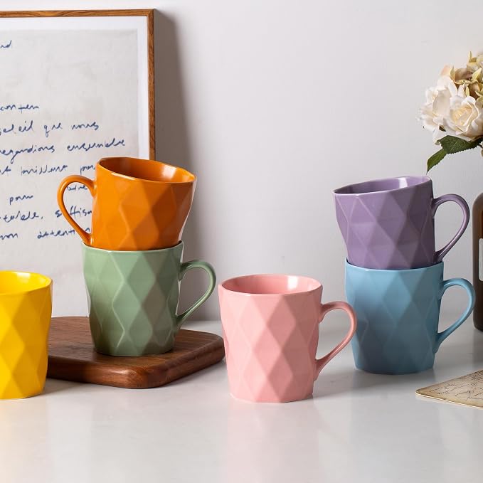 11 Ounce Porcelain Mugs, Tea and Cocoa Mug Set - Image 4