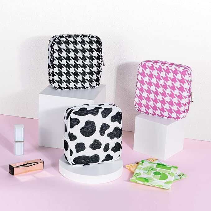 Period Bag for Teen Girls, Canvas Sanitary Napkin Storage Bag - Image 6