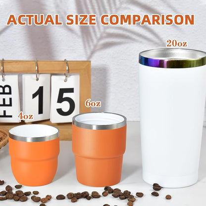 CHLJAR Espresso Cups, 6oz Insulated Espresso Cup Set of 8, Espresso Shot Cups - Image 3
