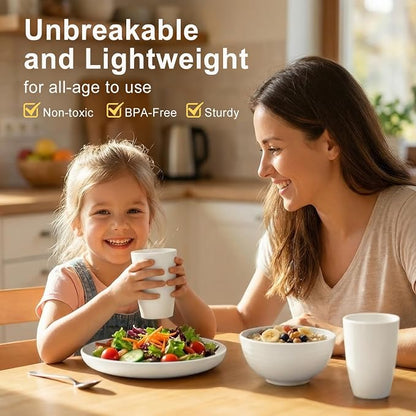Dinnerware Sets for 8, Wheat Straw Plate and Bowl Set, Unbreakable Kitchen Set - Image 5