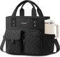 LOVEVOOK Insulated Lunch Bag for Women, Elegant Quilted Stitching Lunch Tote by LOVEVOOK