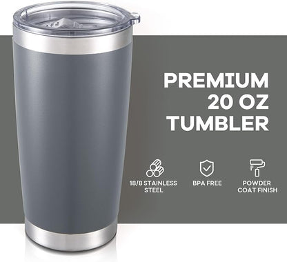 20 oz Tumbler with Lid Stainless Steel Insulated Tumblers Cups Travel Mug | - Image 2