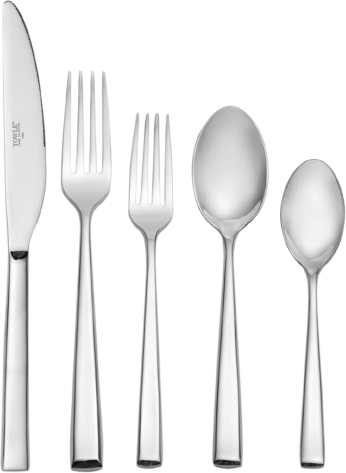 Towle Living Dream 20-Piece Stainless Steel Flatware Set, Service - Image 2