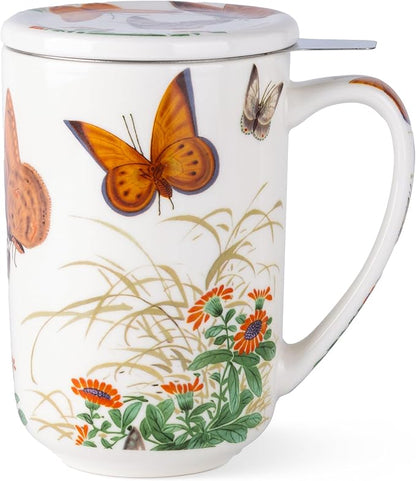 AmorArc Tea Cup With Infuser and Lid, 18oz Loose Leaf Tea Mug With Steeper | by AmorArc