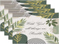 Bible Verse Christain Placemats Sage Green Boho Modern Scripture Inspirational Quotes Motivational Bohemian Washable Place Mats 12x18Inch for Dining Kitchen Farmhouse Decor 4 PCS