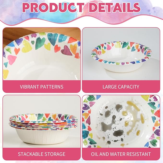 30 Pcs Small Paper Bowls, 8 oz Disposable Bowls, Soak Proof, Cut Proof - Image 3