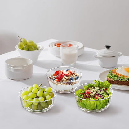 6Pcs 24oz Glass Cereal Bowls, Glass Salad Bowls | Thickened, Large Size - Image 7