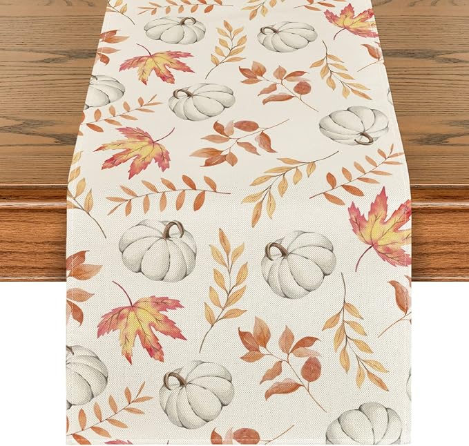 Artoid Mode 210 GSM Fall Table Runner 13x72 Inch Home Party Decor | Orange by ArtoidMode