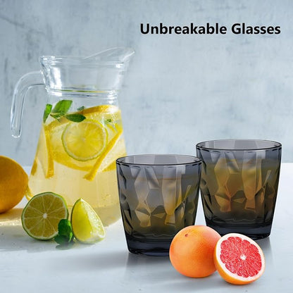 Topsky 10 oz Plastic Water Tumblers | Set of 4 Transparent Unbreakable Drinking - Image 6
