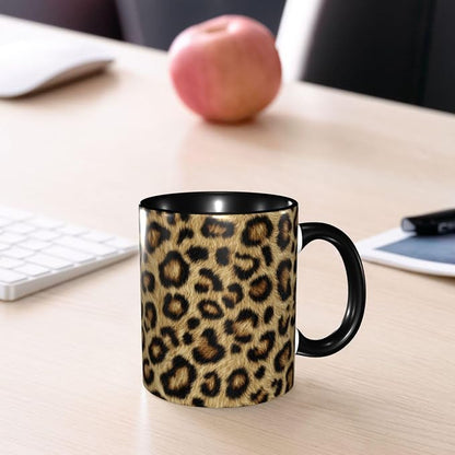 Yrebyou Leopard Print Coffee Mug 11oz Ceramic Cup - Image 7